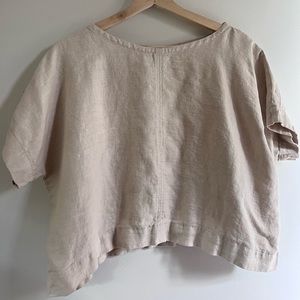 Shelter Sonny Tee in Cream linen